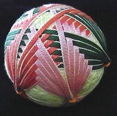 Patterns Japanese, Temari Patterns, Temari Balls, Spiral Art, Ehime, Art Concepts, Free To Use Images, Woven Art, Quilted Ornaments