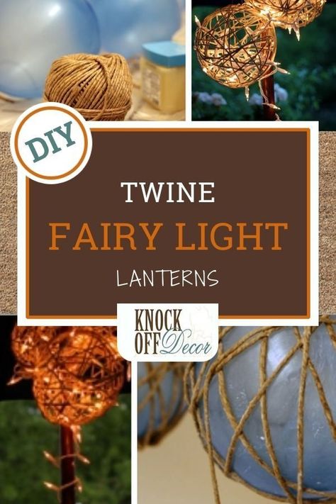 With the warmer weather fast approaching our thoughts naturally turn to evenings spent outside sharing meals with family and friends. They also turn to the panic of getting the outdoor area in order. Well this project will sort out your lighting worries with all the details on how to make these cute lanterns from twine! Luminaries Diy, Cozy Apartment Ideas, Luminary Diy, Small Cozy Apartment, Dollar Store Home Decor, Home Decor For Apartments, Decor For Apartments, Twine Diy, Diy Home Decor For Apartments