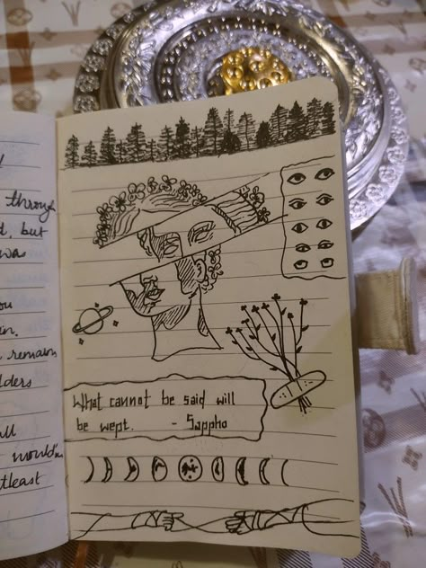 Diary Dark Academia, Dark Academia Drawing Aesthetic, Academia Drawing Aesthetic, Drawings For Journals Inspiration, Dark Journal Aesthetic Ideas, Aesthetic Journal Drawing Ideas, Dark Academia Things To Draw, Aesthetic Journal Pages Drawing, Diary Aesthetics Dark