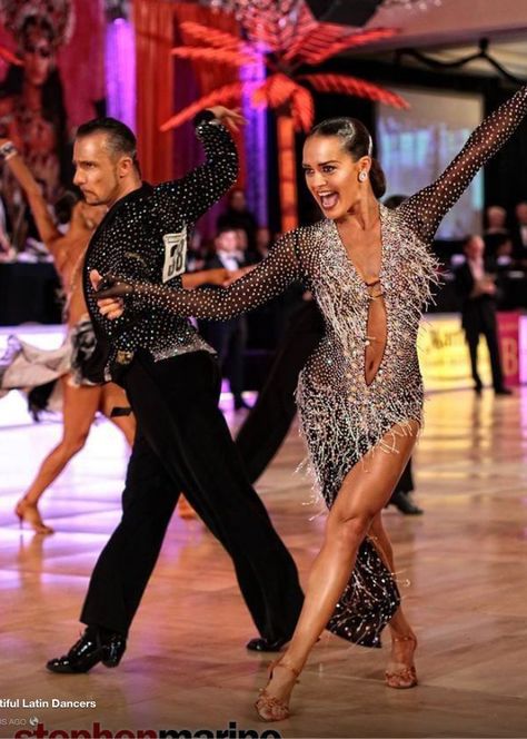 Maurizio Vescovo and Andra Vaidilaite - 3rd in Blackpool prof. latin 2013 | dress by Vesa Dancing Pictures, Dancing Painting, Painting Dancing, Latin Dancing, Pole Dancing Clothes, Ballroom Costumes, Latin Ballroom Dresses, Dance Costumes Ballroom, How To Dance