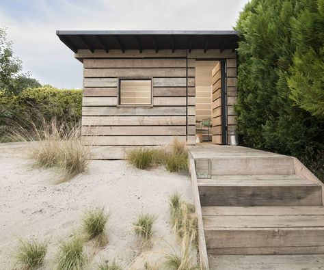 Scaffold Board Summer House, Thruxton, Hampshire Scaffold Board Decking, Door Sheds, Small Garden Shed Ideas, Garden Sheds Uk, Contemporary Sheds, Tiny Shed, Gym Shed, Building A Garden, Garden Shed Plans