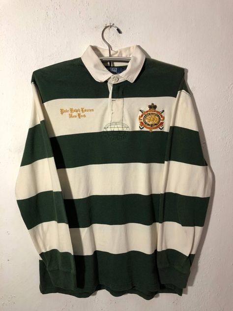 Vintage Ralph Lauren Aesthetic Men, Polo Ralph Lauren Street Style, Vintage Ralph Lauren Men, Vintage Rugby Shirt, Ralph Lauren Street Style, Oversized Polo Outfit, Vintage Ralph Lauren Aesthetic, Sweatshirt Outfit Men, Rugby Vintage