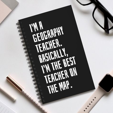 Do you work as a geography teacher? This notebook is designed for you and anyone who is a master in geography. A great birthday or holiday gift idea. This could be the best day to start journaling because we got the coolest spiral journal for you. It comes in a variety of styles including a dot grid and blank. Plan your day with the task manager journal or simply go traditional with the lined one. You simply have to choose, we got you. 4 different types: Journal BLANK Journal DOT GRID Journal LINED Journal TASK .: Front cover print .: 80 single pages .: Casewrap binding Teacher's Day Card Ideas, Geography Teacher, Genealogy Gifts, Geography Project, Project Cover Page, Grid Journal, Start Journaling, Teachers Day Card, Task Manager