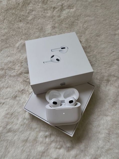 #technology #tech #croquette #design #aesthetic #richlifestyle Airpods Pro 3rd Generation, Airpods Gen 3, Airpods 3rd Gen, Airpods 3rd Generation, Vision Board Pictures, Apple Airpods Pro, Iphone Obsession, Ipad 3, Ear Buds