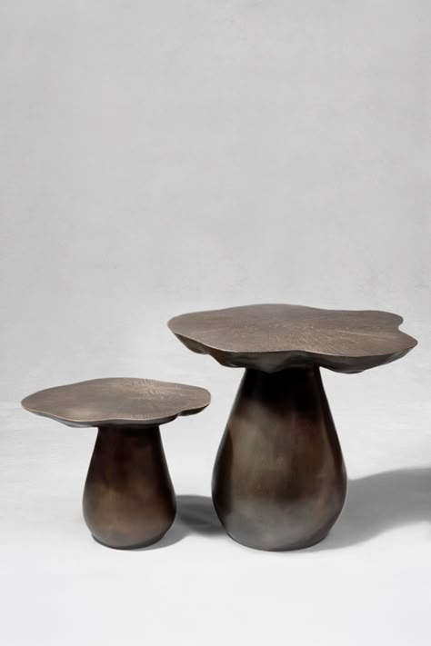 Mushrooms Bronze — Emma Donnersberg Sculptural Side Table, Bedroom Coffee Table, Wooden End Table, Logo Design Set, Ceramic Furniture, Coffee Table Side, Accent Side Table, Jw Marriott, Occasional Tables