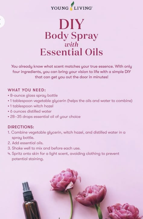 Body Mist Diy, Witchy Perfume, Essential Oil Perfume Spray, Diy Body Spray, Diy Perfume Recipes, Aromatherapy Diy, Essential Oil Perfume Blends, Essential Oil Spray Recipes, Perfume Blends