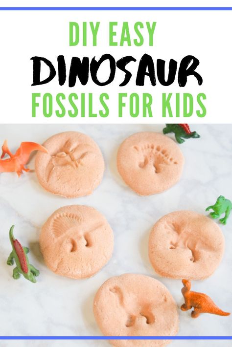 How to Make Your Own Homemade Dinosaur Fossils Dinosaur Inquiry, Fossils Dinosaur, Nanny Crafts, Dinosaurs Kindergarten, Dinosaur Snacks, Afternoon Crafts, Healthy Afternoon Snacks, Science Crafts, Dinosaur Activities