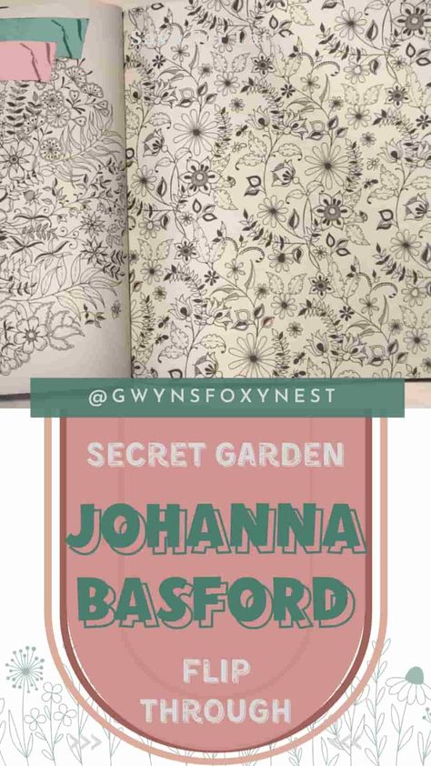 Johanna Basford's Secret Garden Coloring Book Flip Through And Review Johanna Basford Secret Garden Coloring Book, Secret Garden Johanna Basford, Secret Garden Coloring, Basford Secret Garden, Johanna Basford Secret Garden, Secret Garden Coloring Book, Garden Coloring, Secret Garden Colouring, Gardens Coloring Book