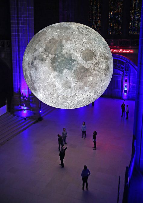 The Museum of the Moon: An Illuminated 23-Foot Lunar Replica Currently Touring the World | Colossal Moon Science, Liverpool Cathedral, Misty Eyes, Illumination Art, Colossal Art, Interactive Art, Science Museum, Over The River, Uk Artist