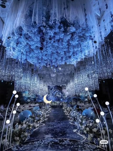 Corpse Bride Wedding, Starry Night Theme, Debut Theme, Wonderland Wedding Theme, Galaxy Wedding, Debut Ideas, Dream Wedding Reception, Prom Themes, Starry Night Wedding