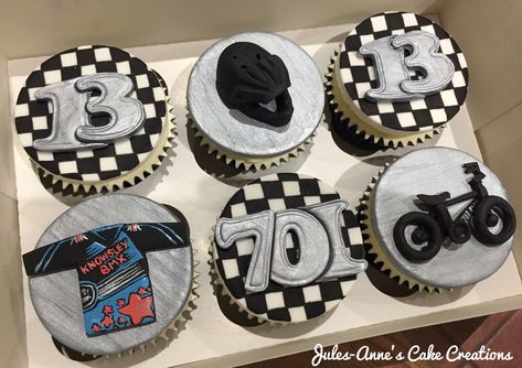 Dirt Bike Cupcakes, Bike Cupcakes, Baby Animals Pictures, Baking Cakes, Animals Pictures, Bike Rider, 13th Birthday, Birthday Cupcakes, Cake Creations