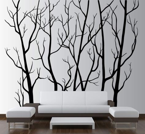 Forest Decal, Bird Wall Decals, Large Wall Decals, Tree Decals, Stickers Design, Metal Tree Wall Art, Tree Wall Stickers, Tree Wall Decal, Up House