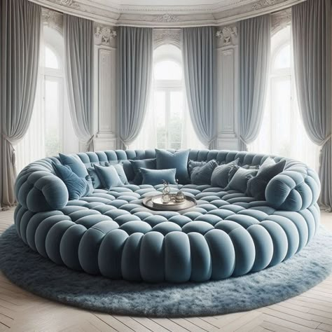 Movie Sofa, Circle Movie, Circle Sofa, Beautiful Bedroom Furniture, Perfect Movie Night, Room Sofa Design, Perfect Movie, Round Sofa, Cozy Sofa