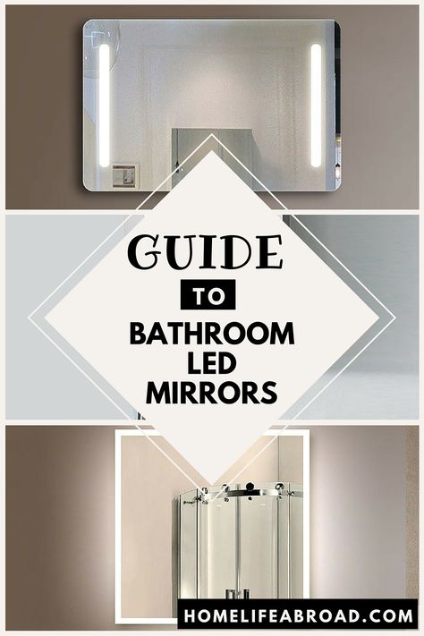 Bathroom Vanity Ideas Makeup Lighted Mirror, Led Vanity Lights Bathroom, Lighted Mirrors For Bathrooms Rectangle, Diy Led Bathroom Mirror, Bathroom Vanity Mirror With Lights, Bathroom Lighted Mirrors, Lit Bathroom Mirror Ideas, Light Up Mirrors In Bathroom, Bathrooms With Led Mirrors