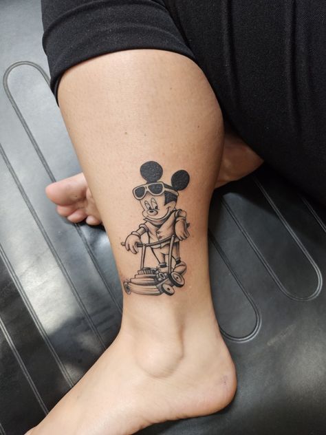 Mouse Tattoo, Mickey Mouse Tattoo, Mouse Tattoos, Lawn Mower, Shaving, Lawn, Tattoos