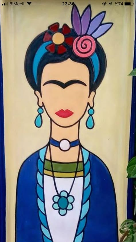 Frida Khalo Drawing, Frida Kahlo Drawing, Frida Kahlo Cartoon, Frida Paintings, Kahlo Paintings, Whimsical Art Paintings, Frida Art, Idee Cricut, Cubist Art