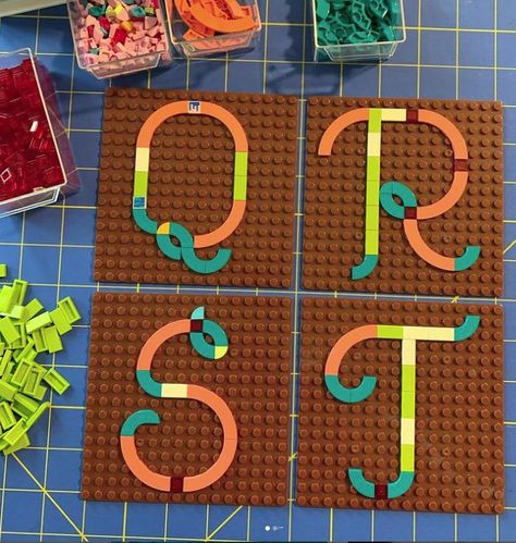 Lego Font, Lego Letters, Lego Dots, Lego Print, Lego Mosaic, Dot Letters, Screen Printing Art, Lego House, Cool Lettering