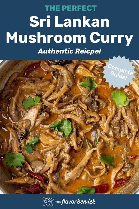 Mushroom Recipes Indian, Gluten Free Curry, Mushroom Vegan, Curry Dinner, Sri Lankan Curry, Homemade Curry Powder, Oyster Mushroom Recipe, Srilankan Food, Mushroom Curry