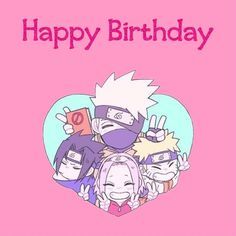 Naruto Birthday Wallpaper, Happy Birthday Pokemon Pictures, Happy Birthday Kakashi, Anime Birthday Wallpaper, Naruto Birthday Cards, Anime Birthday Drawing, Anime Happy Birthday To You, Postcard Happy Birthday, Happy Birthday Anime Art