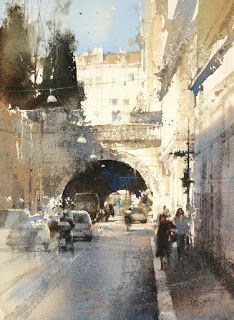 Chien Chung Wei, All Roads Lead To Rome, Thomas Schaller, Master Watercolor, Emotional Painting, Watercolor City, Pintura Exterior, Watercolor Architecture, 수채화 그림