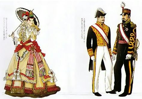 👑The Meiji Period of the Military Uniform and the Western Clothe Style in the Holy Great Japanese Empire.👑 Meiji Era Fashion, Modern Japanese Fashion, Japanese Empire, Meiji Restoration, Era Fashion, Meiji Era, Japan History, Japanese History, Meiji Period