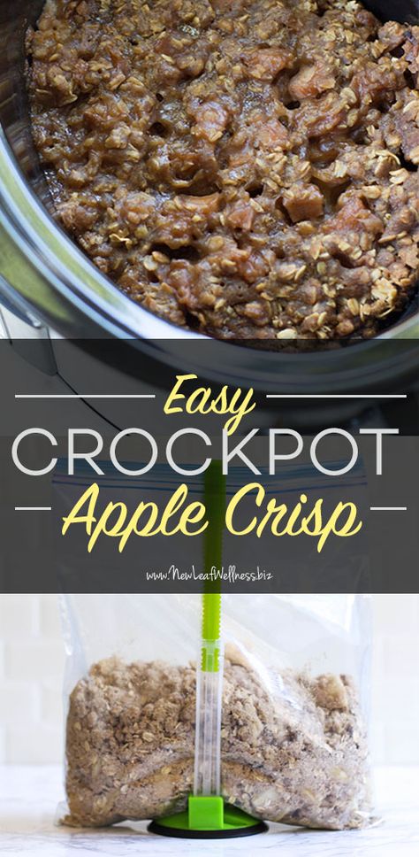 Crockpot Apple Crisp Recipe, Crock Pot Apple Crisp Recipe, Apple Crockpot Recipes, Mac And Cheese Rezept, Apple Crisp With Oatmeal, Slow Cooker Apple Crisp, Crockpot Apple Crisp, Crockpot Apple, Healthy Apple Crisp