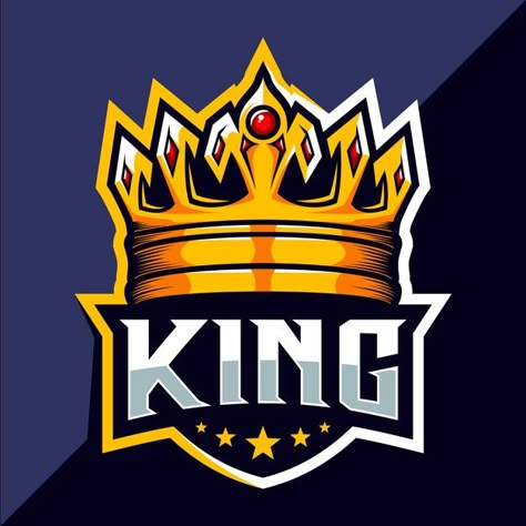 Logo King, Esport Logo Design, Cat Logo Design, Crown King, Esports Logo, Text Logo Design, Game Logo Design, King Design, King Crown