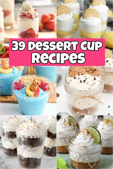 Dessert Cup Recipes - 39 Desserts in a Cup Desserts In A Cup, Mini Dessert Easy, Mason Jar Desserts Recipes, Dessert Shooters Recipes, Cup Recipes, Dessert Cups Recipes, Eating On A Dime, Mini Dessert Recipes, Mason Jar Desserts