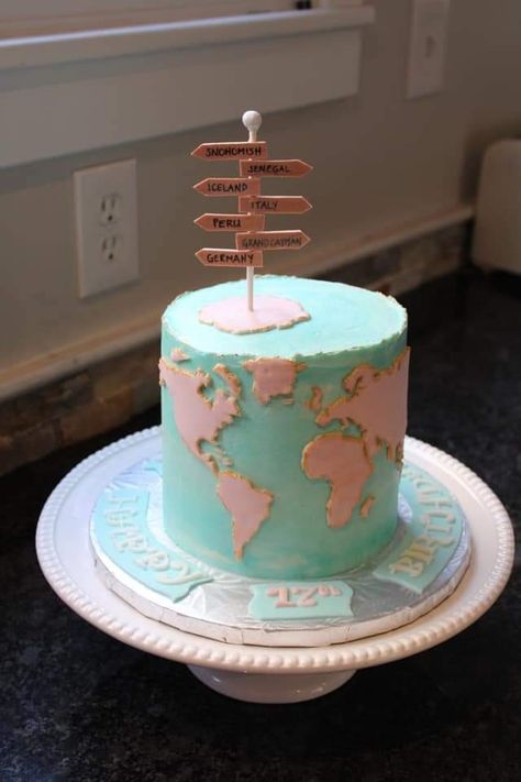 Map Cake, Travel Cake, Best Cookie Recipes, Weird Food, Drip Cakes, 40th Birthday, Cake Designs, Cookie Recipes, Dream Wedding