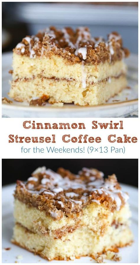 Coffee Cake Breakfast, Cinnamon Swirl Coffee Cake, Cinnamon Swirl Cake, Cake Breakfast, Streusel Coffee Cake, Cinnamon Coffee Cake, Cinnamon Streusel, Cinnamon Cake, Moist Cake