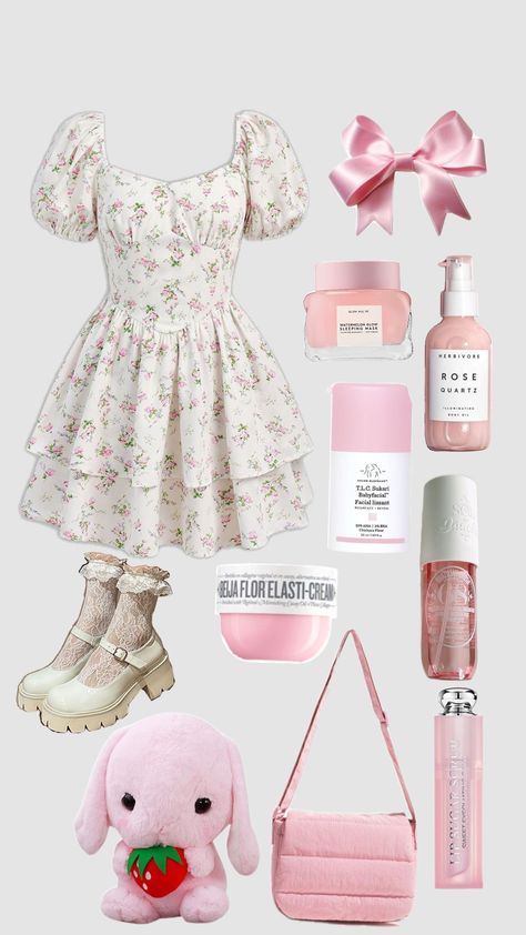 soft girl #outfit #inspo #softgirl #fyyyyyyypppppppppp Softie Aesthetic Outfits, Soft Core Aesthetic Outfits, Soft Core Outfits, Soft + Core + Aesthetic, Soft Girl Fashion, Y2k Soft Girl, Soft Girl Aesthetic Outfit, Kawaii Cottagecore, Y2k Soft