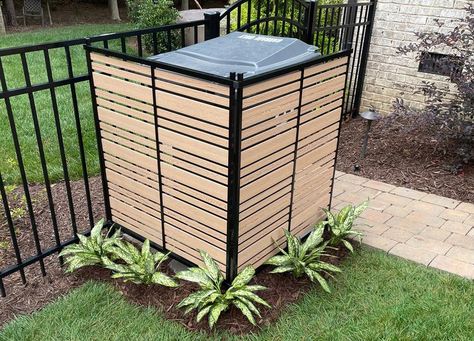 Composite Hide Trash Cans Front Yard, Privacy Planters, Pool Pumps, Screen Enclosures, Bin Storage, Design Boards, Privacy Screen Outdoor, Outdoor Privacy, Privacy Screens