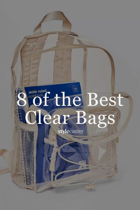 Whether you’re loading up a van with you and your besties and hitting up a multi-day festival, or just have certain requirements at your work or school for carrying clear bags, we know it can feel like a daunting process to secure the best (and cutest!) clear backpack. We're here to share that cute clear backpacks are out there. Here are the best non-boring clear backpacks for any occasion. Cute Clear Backpacks, Clear Backpacks, Clear Backpack, Festival Bag, Envelope Clutch, Clear Bags, Bucket Bag, The 10, Backpacks