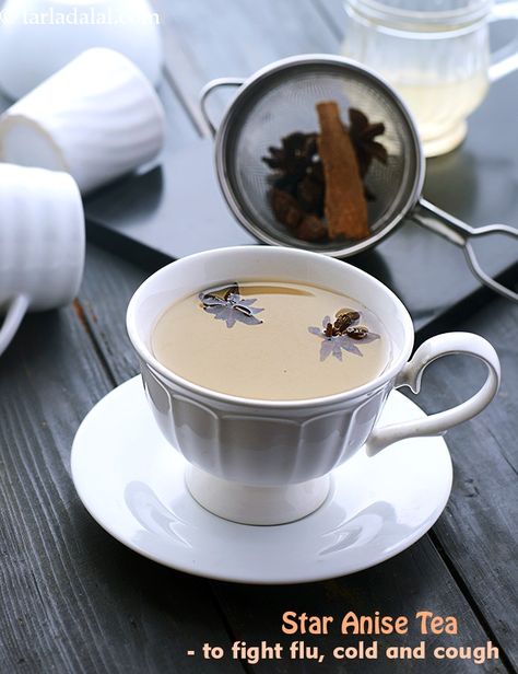 star anise tea recipe | cinnamon star anise tea | Star anise tea for cold and cough | Recipes Using Star Anise, Tea For Cold And Cough, Star Anise Recipes, Anise Tea, Star Anise Tea, Cloves Health Benefits, Tea Indian, Tea For Cough, Ayurvedic Drinks