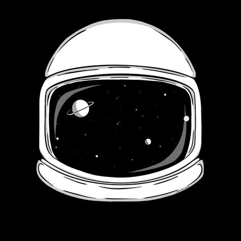 Astronaut helmet digital art tattoo idea planets and stars reflected Astronaut Helmet Aesthetic, Astronaut Helmet Reflection, Space Helmet Tattoo, Astronaut Helmet Drawing, Astronaut Head, Space With Planets, Space Festival, Reflection Tattoo, Astronaut Floating In Space