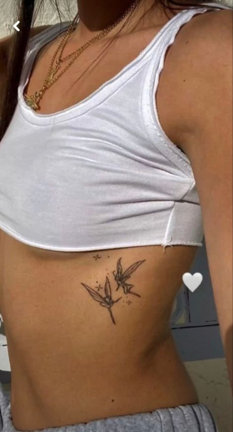 Shoulder Fairy Tattoo, Fairy Tattoo Placement Ideas, Fairy Ribcage Tattoo, Fairy Tattoo Ribs, Side Of Waist Tattoo, Fairy Tattoo Shoulder, Fairy Stomach Tattoo, Fairy Tattoo Placement, Fairy Rib Tattoo