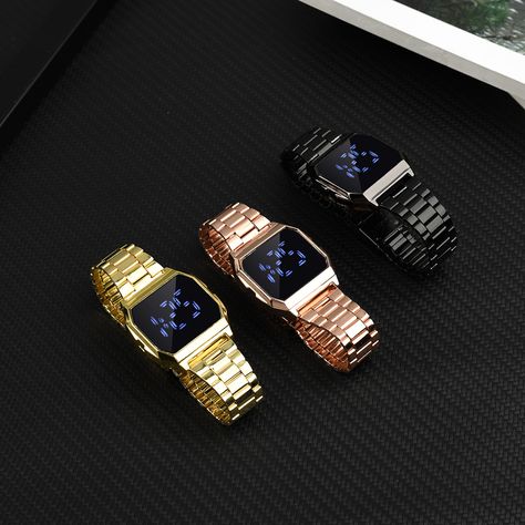 Luxury Touch Watches For Men Digital Stainless Steel Business Wrist Watch Male Multifunction LED Sports Electronic Watch Clock Check more at https://rawedat.com/luxury-touch-watches-for-men-digital-stainless-steel-business-wrist-watch-male-multifunction-led-sports-electronic-watch-clock/ Watch Clock, Led Watch, Wristwatch Fashion, Mens Sport Watches, Simple Man, Watch For Men, Bracelet Clasps, Women Wrist Watch, Wristwatch Men