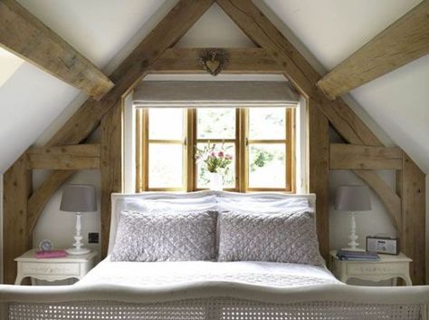 cottage attic bedrooms. DagmarBleasdale.com Attic Renovation Ideas, Attic Bedroom Designs, Attic Conversion, Attic Bedrooms, Attic Renovation, Attic Spaces, Attic Remodel, Cottage Bedroom, Attic Bedroom