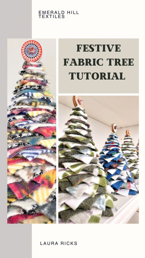 These fabric trees add the perfect homespun touch to any holiday display and are a great use for old sweaters or scrap fleece