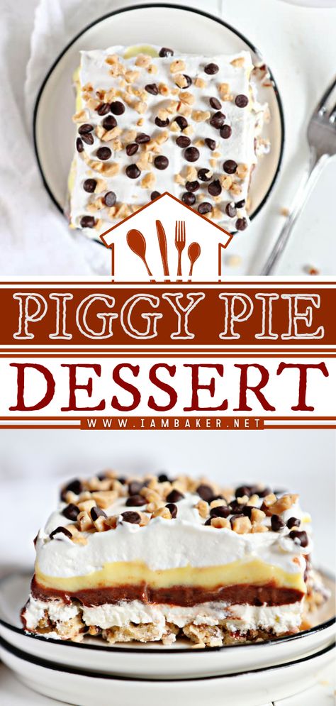 Piggy Pie Dessert Recipe, Piggy Pie Dessert, Koolaid Easter Pie, Easter Pie Dessert, Easter Pies Recipes, Easter Dessert For A Crowd, April Desserts, Easter Pie Recipes, Easy Spring Desserts