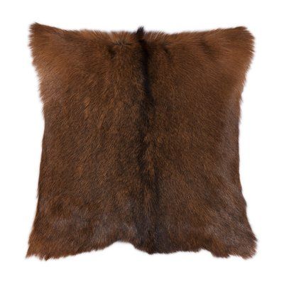 Millwood Pines Zambrana Hide Throw Pillow Southwest Bedding, Western Throw Pillows, Diamond Frost, Hide Pillows, Rustic Throw Pillows, Deer Hide, Popular Decor, Fur Pillow, Bedding Basics