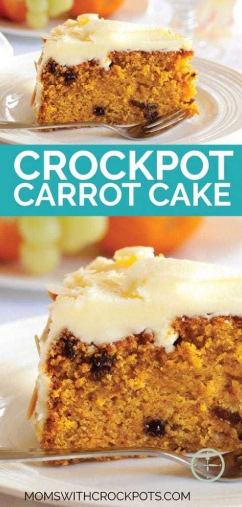 Crockpot Carrots, Crockpot Cake, Cottagecore Recipes, Cake Carrot, Crockpot Dessert Recipes, Bake A Cake, Crock Pot Desserts, Carrot Cake Recipe, Dump Cake Recipes