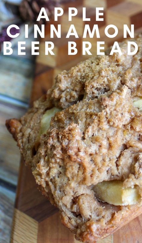 Cinnamon Beer Bread, Apple Cinnamon Bread Recipe, Apple Beer, Pumpkin Beer Bread, Beer Cheese Bread, Beer Bread Easy, Cheesy Pull Apart Bread, Simple Bread, Bread Pull Apart Recipes