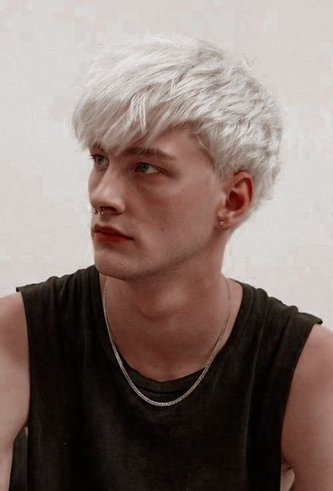 Bleach Hair Ideas, White Hair Men, Bleached Hair Men, Bleach Hair, Skunk Hair, Hair Color Underneath, Peekaboo Hair, Bold Hair Color, Hair Color Streaks