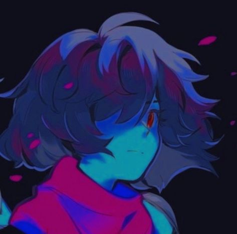 Kris From Deltarune, Anime Character, Anime, Hair, Blue