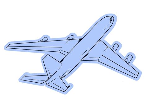 Vecteur gratuit illustration de contour ... | Free Vector #Freepik #freevector #avion-dessin #avion-illustration #avion #illustrations Airport Illustration, Europe Clothes, Plane Drawing, Easy Jet, Green Quotes, Birthday Cake, Illustrations, ? Logo, Drawings