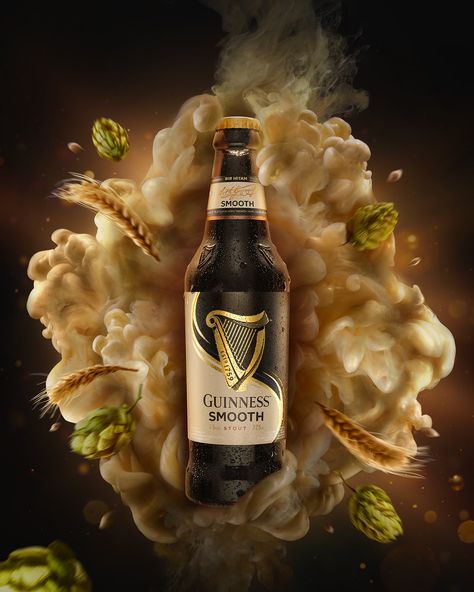 Guiness on Behance Beverage Photography, Beer Advertising, Beer Ad, Ad Of The World, Creative Advertising Design, Creative Poster, Beer Design, Creative Poster Design, Creative Ads