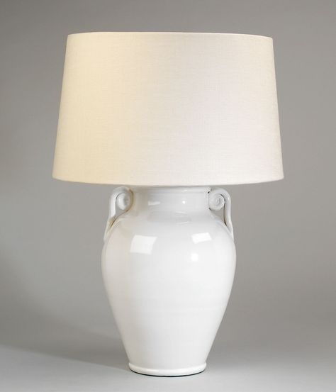 Acerra Ceramic Vase Table Lamp - Vaughan Designs Library Lighting, Flos Light, Lamp Ceramic, Printed Candles, White Ceramic Vase, Candle Shades, New Paltz, Classic Lighting, White Ceramic Vases