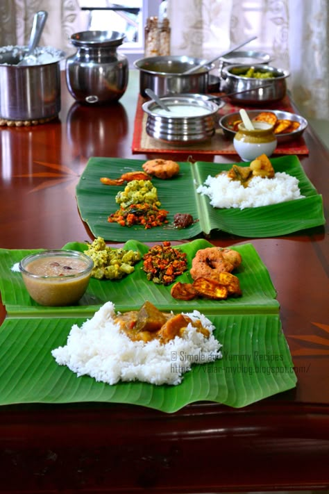 Tamil New Year or Varsha Pirappu or Tamil Puthandu is celebrated in the Chithirai, the first month of the Tamil calendar. Every year it falls on April 14 th. It is most important festival for Tamilians. On this day we wear new clothes and go to temple and we cook an elaborate meal for lunch on this festival day. We make sambar, kootu, poriyal, vada and payasam on this day. We serve this food on banana leaf. So here is the simple Tamil New Year Lunch Recipes. South Indian Lunch Recipes, Tamil Puthandu, South Indian Lunch, Kerala Cuisine, Food For Lunch, Tamil New Year, Indian Lunch, Fort Kochi, Indian Food Photography