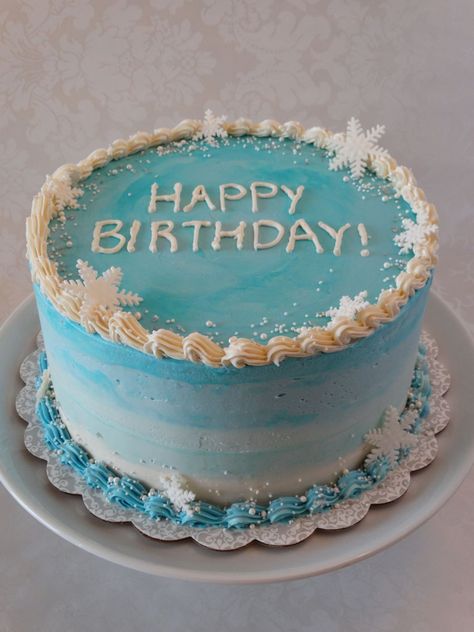 Winter Birthday Cake Ideas For Women, Christmas Birthday Cakes For Women, Winter Birthday Cake, Snow Cake, Winter Cakes, Winter Wonderland Cake, 12th Birthday Cake, Wonderland Cake, Snowflake Cake